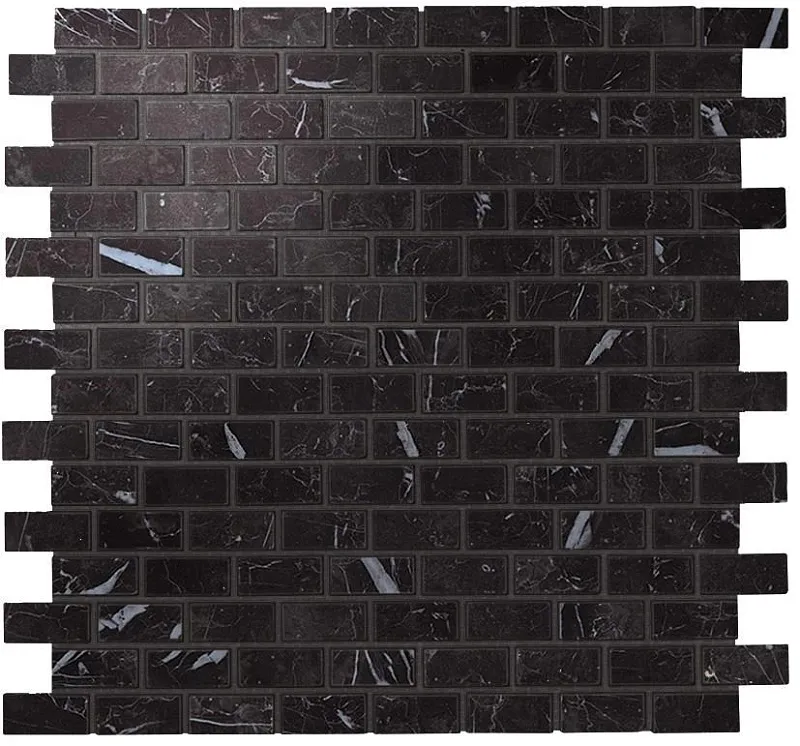 Мозаика Atlas Concorde Italy Marvel Stone Nero Marquina Mosaico Lappato Burattato 29.8x29.8 AS35 - фото 1