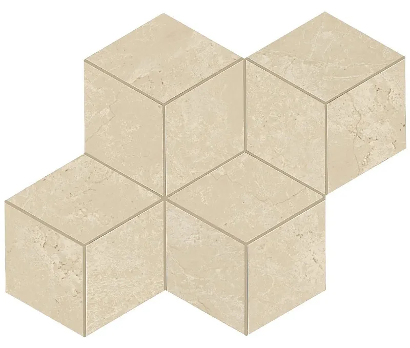 Мозаика Atlas Concorde Italy Marvel Stone Cream Prestige Mosaico Esagono Lappato 30x35 AS2H - фото 1