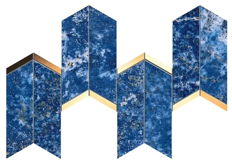 Декор Atlas Concorde Italy Marvel Dream Ultramarine Chevron 17x41.4 9MCP - фото 1