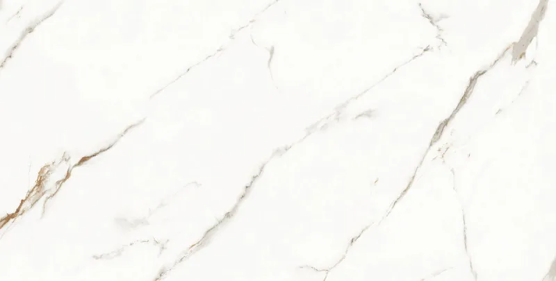 Керамогранит Лапарет Uno White Venato Calacatta Gold белый 60x120 сатинированный - фото 1