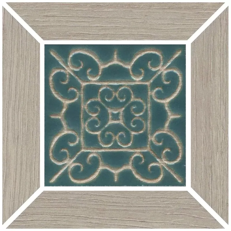 Вставка Kerama Marazzi ID152 Тровазо наборный серый матовый 13x13 - фото 1