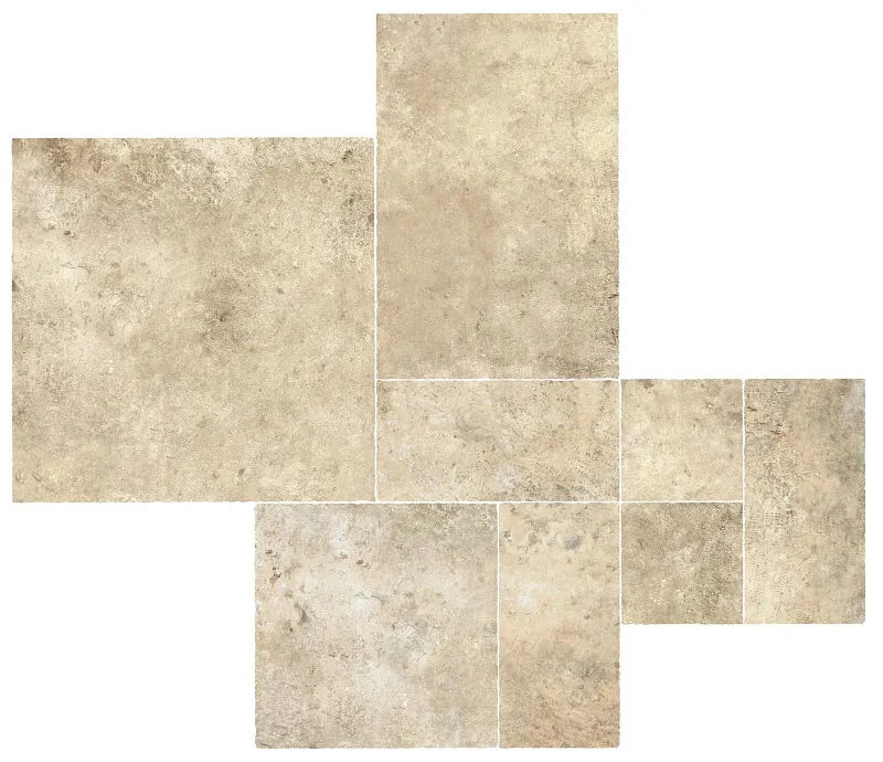 Декор Atlas Concorde Italy Aix Blanc Tumbled Kit Multiformato 112.5x150 A04X - фото 1