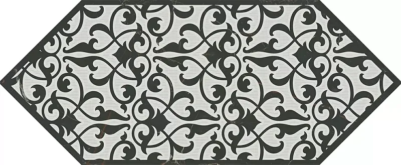 Декор Kerama Marazzi Келуш 2 черно-белый 14x34 HGD\A481\35006 - фото 1