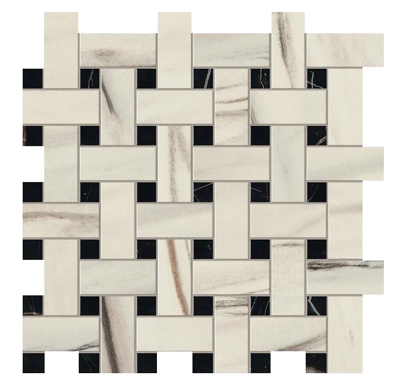 Мозаика Atlas Concorde Italy Marvel Dream Bianco Fantastico Basket Weave 30.5x30.5 AOVJ - фото 1