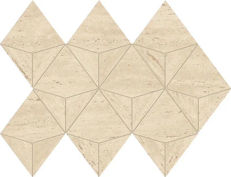 Мозаика Atlas Concorde Italy Marvel Travertine Sand Mosaico Origami 28x41.2 AF9K - фото 1