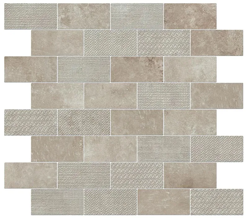 Декор Atlas Concorde Italy Aix Cendre Tumbled Minibrick 30.5x30.5 9AKC - фото 1