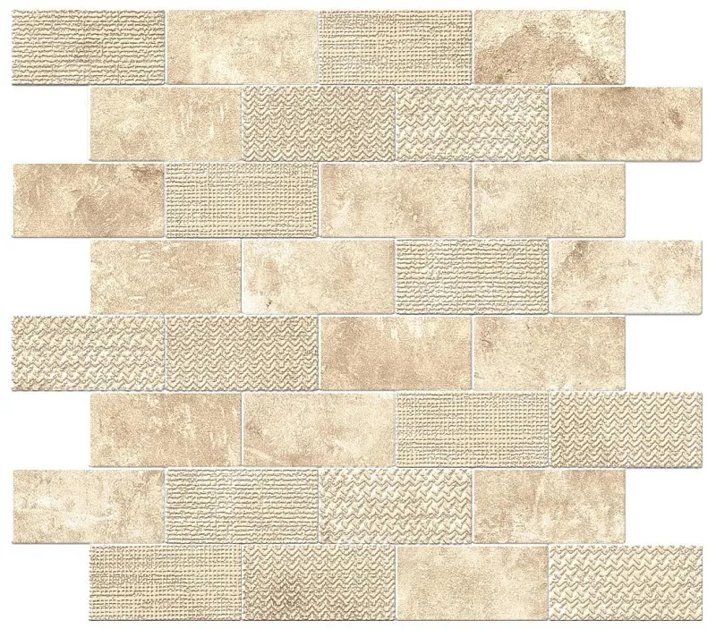Декор Atlas Concorde Italy Aix Blanc Tumbled Minibrick 30.5x30.5 9AKB - фото 1