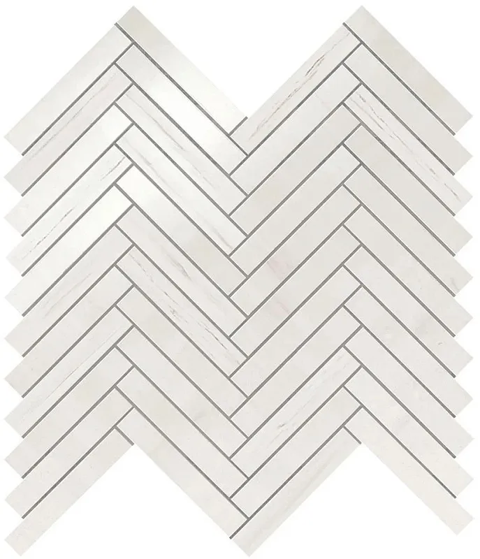 Мозаика Atlas Concorde Italy Marvel Stone Bianco Dolomite Herringbone Wall 30.5x30.5 9SHD - фото 1