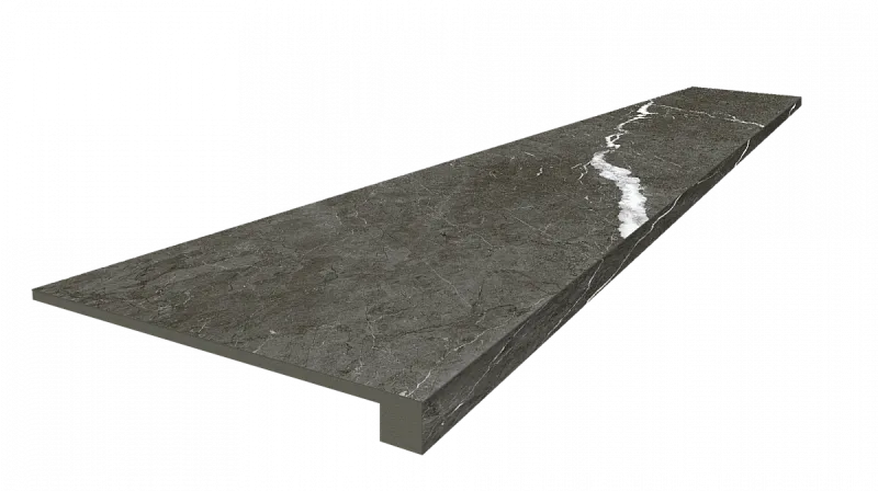 Ступень ColiseumGres Микеланджело Дарк фронтальная 620070002490 черный 33x120 - фото 1