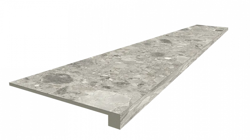 Ступень ColiseumGres Брера Грэй фронтальная 620070002483 серый 33x120 - фото 1
