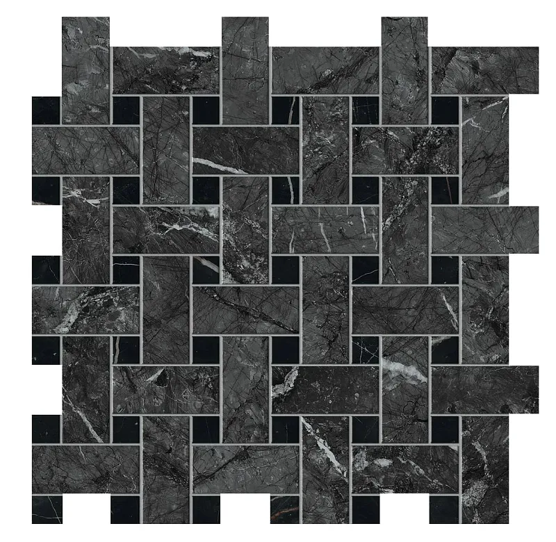 Мозаика Atlas Concorde Italy Marvel Dream Grigio Intenso Basket Weave 30.5x30.5 AOVK - фото 1