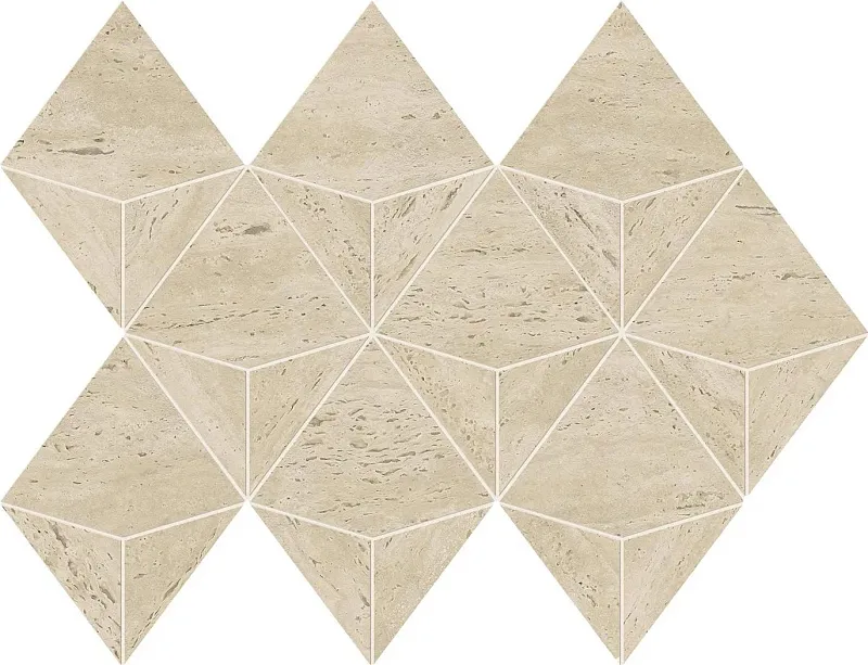 Мозаика Atlas Concorde Italy Marvel Travertine Pearl Mosaico Origami 28x41.2 AF9L - фото 1