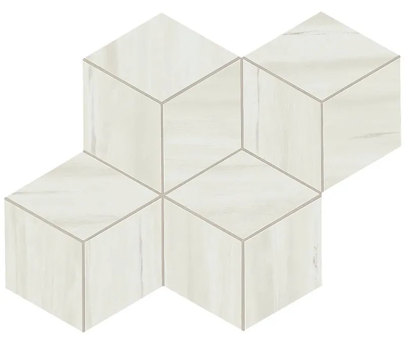 Мозаика Atlas Concorde Italy Marvel Stone Bianco Dolomite Mosaico Esagono Lappato 30x35 AS2G - фото 1