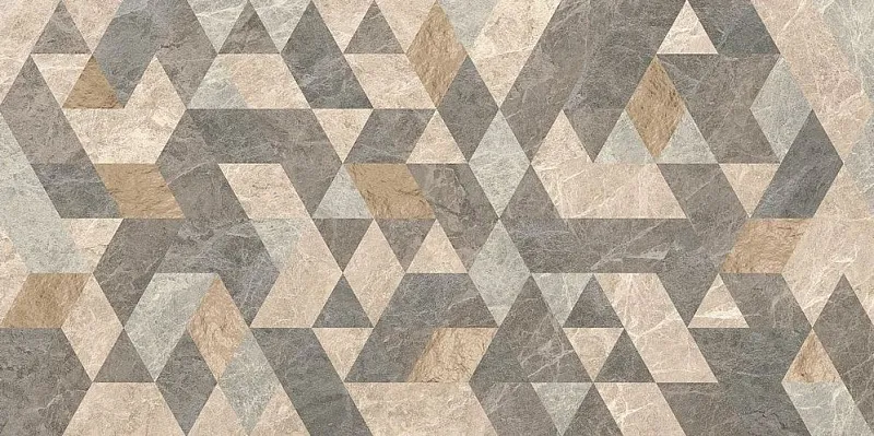 Декор Vitra Marmostone Микс Гео R9 60x120 лаппатированный - фото 1
