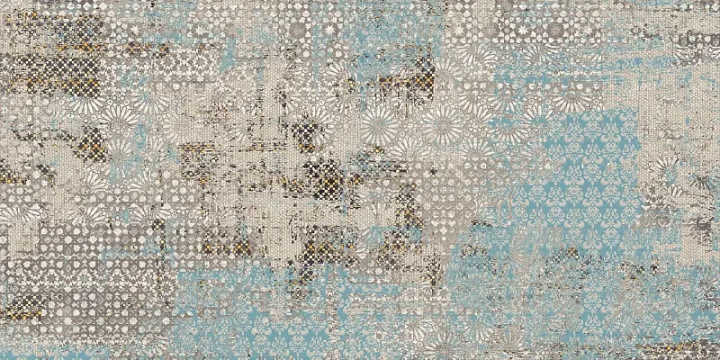 Керамогранит Estima EXD401 Exotica Design Vintage Inserto EXD401/NS_R9/60x120x9R/GW голубой 60x120 - фото 1