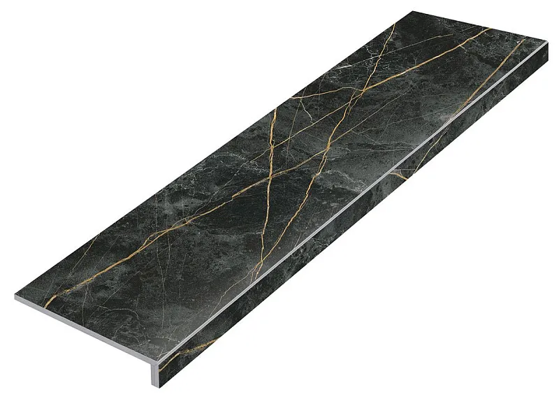 Ступень Сандра Черно-оливковый 32x120 MR - фото 1