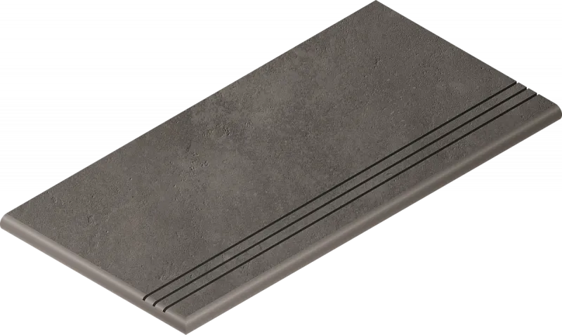 Ступень закругленная угловая левая Италон Millennium X2 Black 30x60 - фото 1