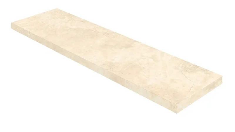 Ступень Coliseumgres Аурелия Уайт угловая правая 620070002851 бежевый 33x120 - фото 1