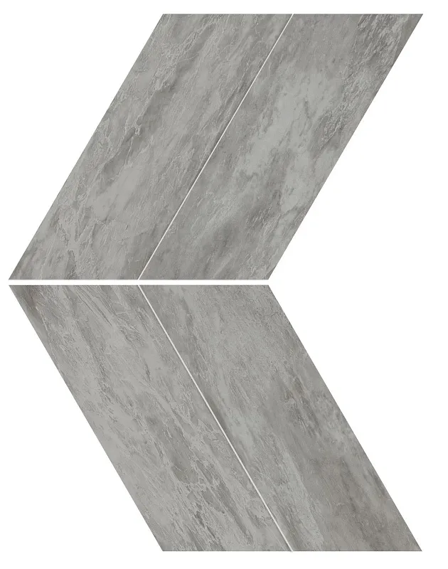 Мозаика Atlas Concorde Italy Marvel Stone Bardiglio Grey Chevron Lappato 22.5x22.9 AS1U - фото 1