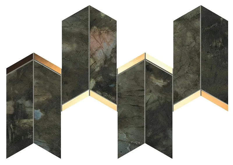 Декор Atlas Concorde Italy Marvel Dream Brazil Green Chevron 17x41.4 9MCO - фото 1