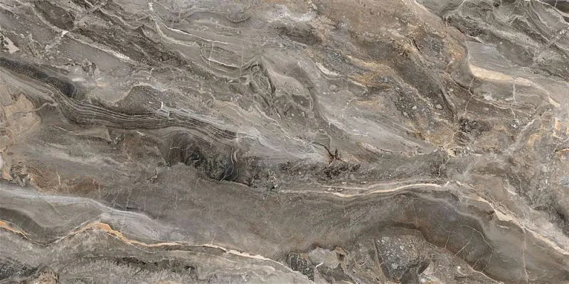 Керамогранит Vitra MarbleSet Оробико Темный Греж R9 60x120 полированный - фото 1