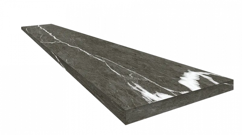 Ступень ColiseumGres Микеланджело Дарк угловая правая 620070002502 черный 33x60 - фото 1