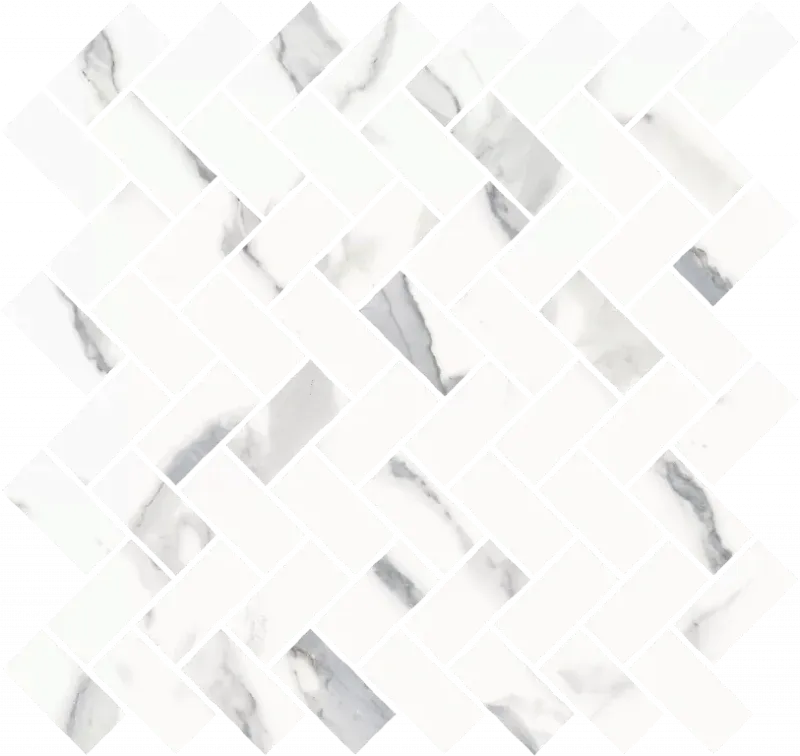 Мозаика Италон Stellaris Статуарио Уайт Кросс 29,7х31,5 - фото 1