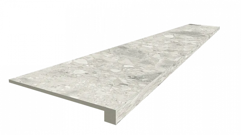 Ступень ColiseumGres Брера Уайт фронтальная 620070002482 серый 33x120 - фото 1