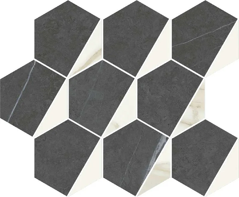 Мозаика Италон Metropolis Hexagon Cold 25,4x31 - фото 1