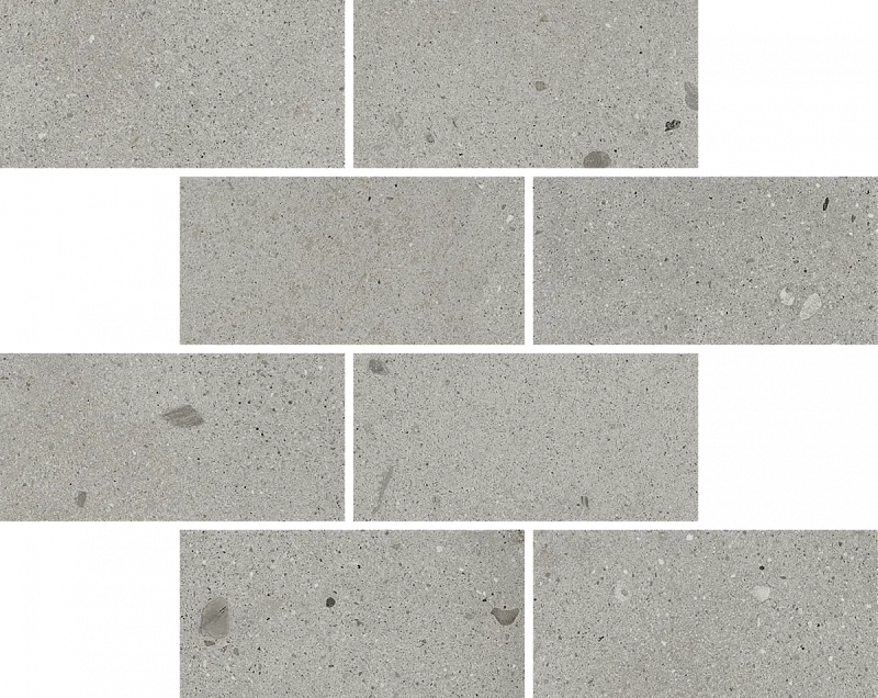 Мозаика Италон Авангард Сильвер Минибрик 610110001213 серый 23.7x29.5 - фото 1