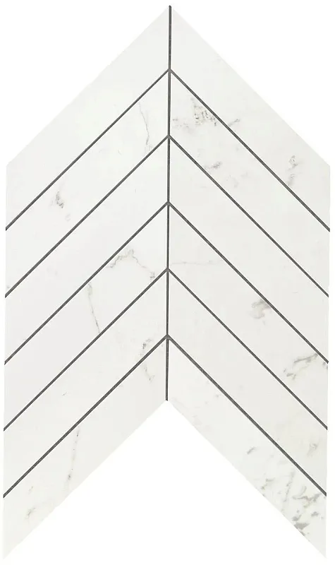Мозаика Atlas Concorde Italy Marvel Stone Carrara Pure Chevron Wall 25x30.5 9SCA - фото 1