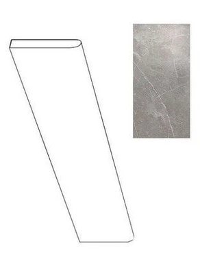 Плинтус Atlas Concorde Italy Marvel Grey Fleury Battiscopa matt ADV7 7.2x60 - фото 1