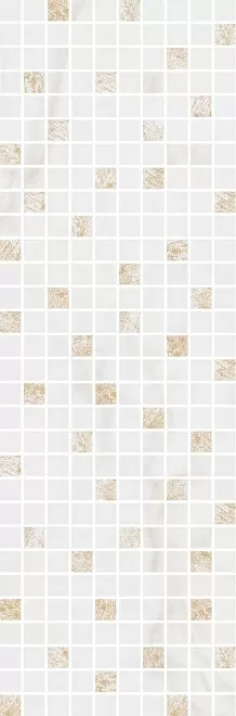 Декор Kerama Marazzi MM12112 Астория белый мозаичный 25x75 - фото 1