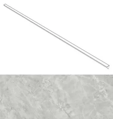 Бордюр Atlas Concorde Italy Marvel Grey Cloud Corner Lappato AGJ0 1x120 - фото 1