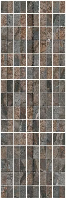 Декор Kerama Marazzi MM12143 Театро коричневый мозаичный 25x75 - фото 1