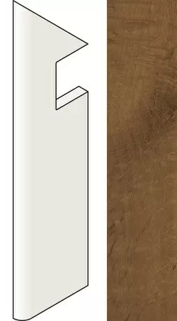 Ступень левая Atlas Concorde Italy Heartwood Brandy Battiscopa Sag.Sx AMA0 7.2x30 - фото 1