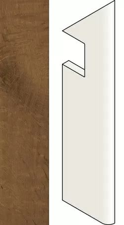 Ступень правая Atlas Concorde Italy Heartwood Brandy Battiscopa Sag.Dx AMAX 7.2x30 - фото 1