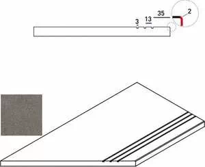 Ступень Италон Discover X2 Fume Bordo Grip Sx левый 30x60 - фото 1