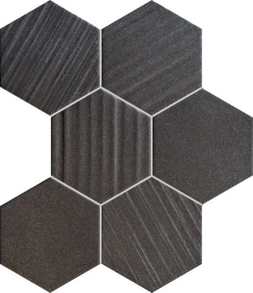 TUBADZIN Horizon hex black мозаика 28,9x22,1