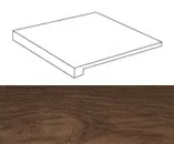 Ступень угловая левая Atlas Concorde Italy Etic Palissandro Scalino Angolare Sx ANC0 22.5x22.5 - фото 1