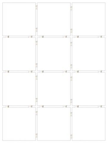 Kerama Marazzi Конфетти белый блестящий, полотно 30х40 из 12 частей 9,9х9,9