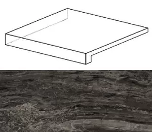 Ступень угловая левая Atlas Concorde Italy Marvel Absolute Brown Scal. Ang. Lapp. Sx AFC7 33x33 - фото 1