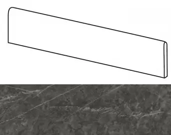 Плинтус Atlas Concorde Italy Marvel Grey Battiscopa Lapp. AVXX 7.2x60 - фото 1