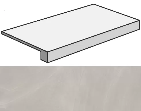 Ступень фронтальная Италон Континуум Сильвер 33x60 - фото 1