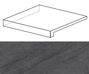 Ступень угловая левая Atlas Concorde Italy Marvel Basaltina Volcano Scalino Ang. Sx ATGV 33x33 - фото 1