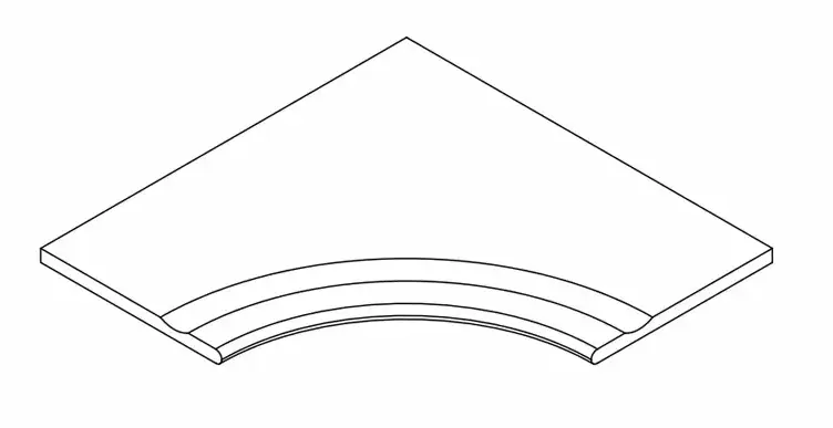 Бортик Италон Фоссил Пьюр с выемкой закругленный 620090001412 бежевый 30x120 - фото 1