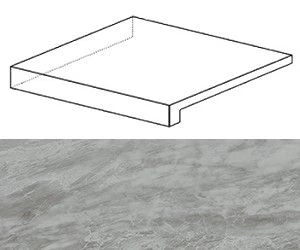 Ступень угловая левая Atlas Concorde Italy Marvel Bardiglio Grey Scalino Ang. Sx ATEA 33x33 - фото 1