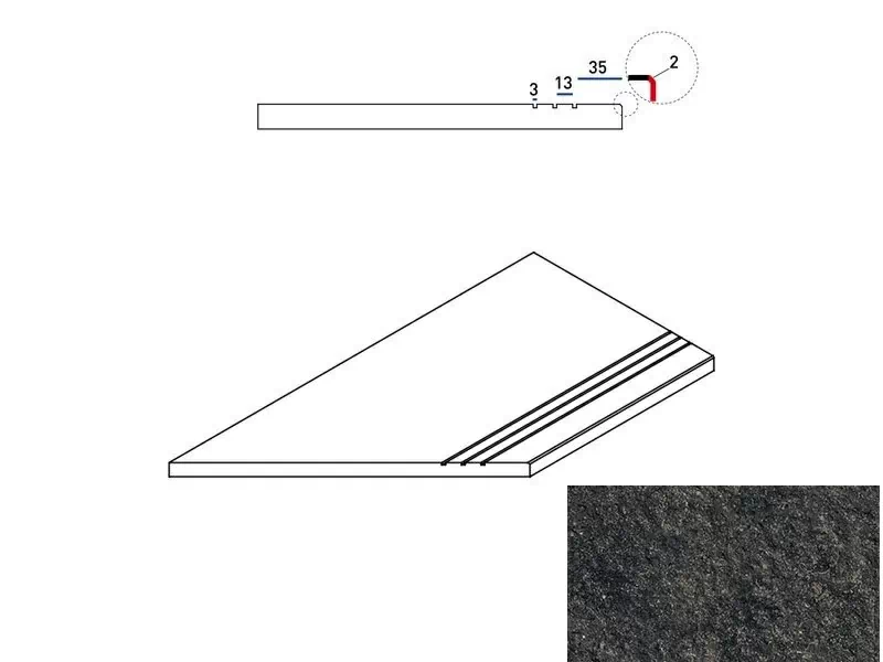 Бортик левый Италон Room X2 Black 30x60 - фото 1