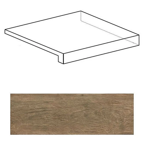 Ступень угловая правая Atlas Concorde Italy Axi Brown Chestnut Scalino Angolare Dx ANLZ 22.5x22.5 - фото 1