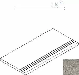 Ступень Италон Discover X2 Grey Gradino Round Grip Dx 30x60 - фото 1